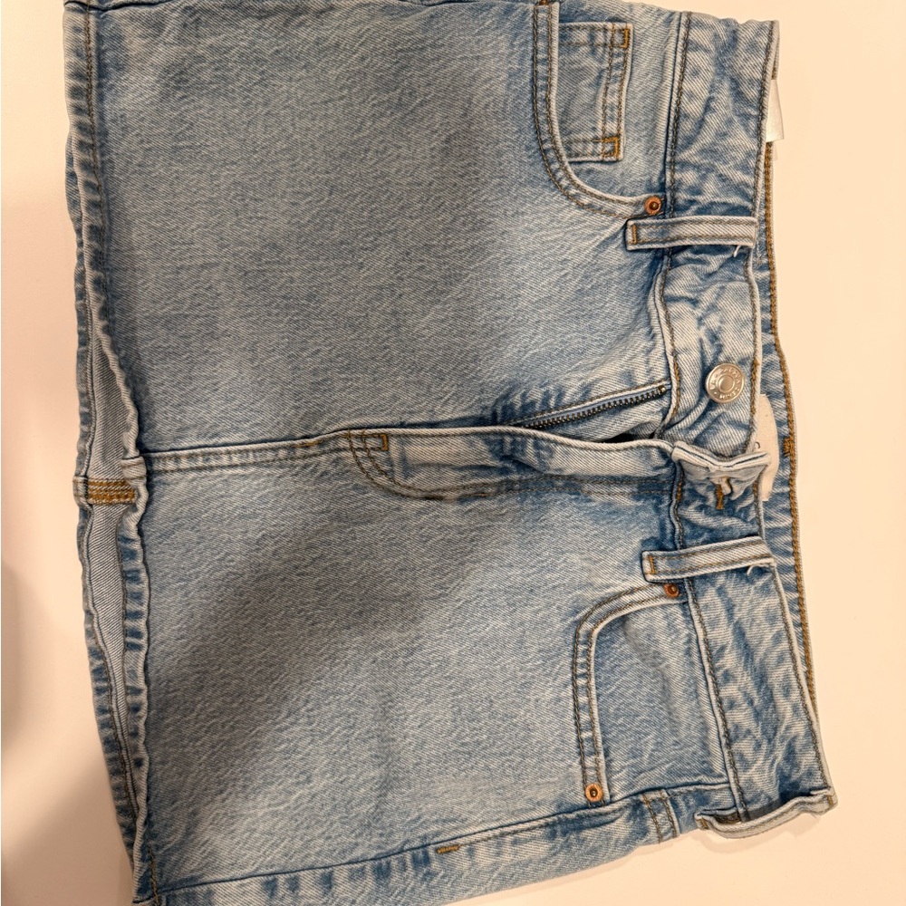 PacSun Light Blue Denim Mini Skirt